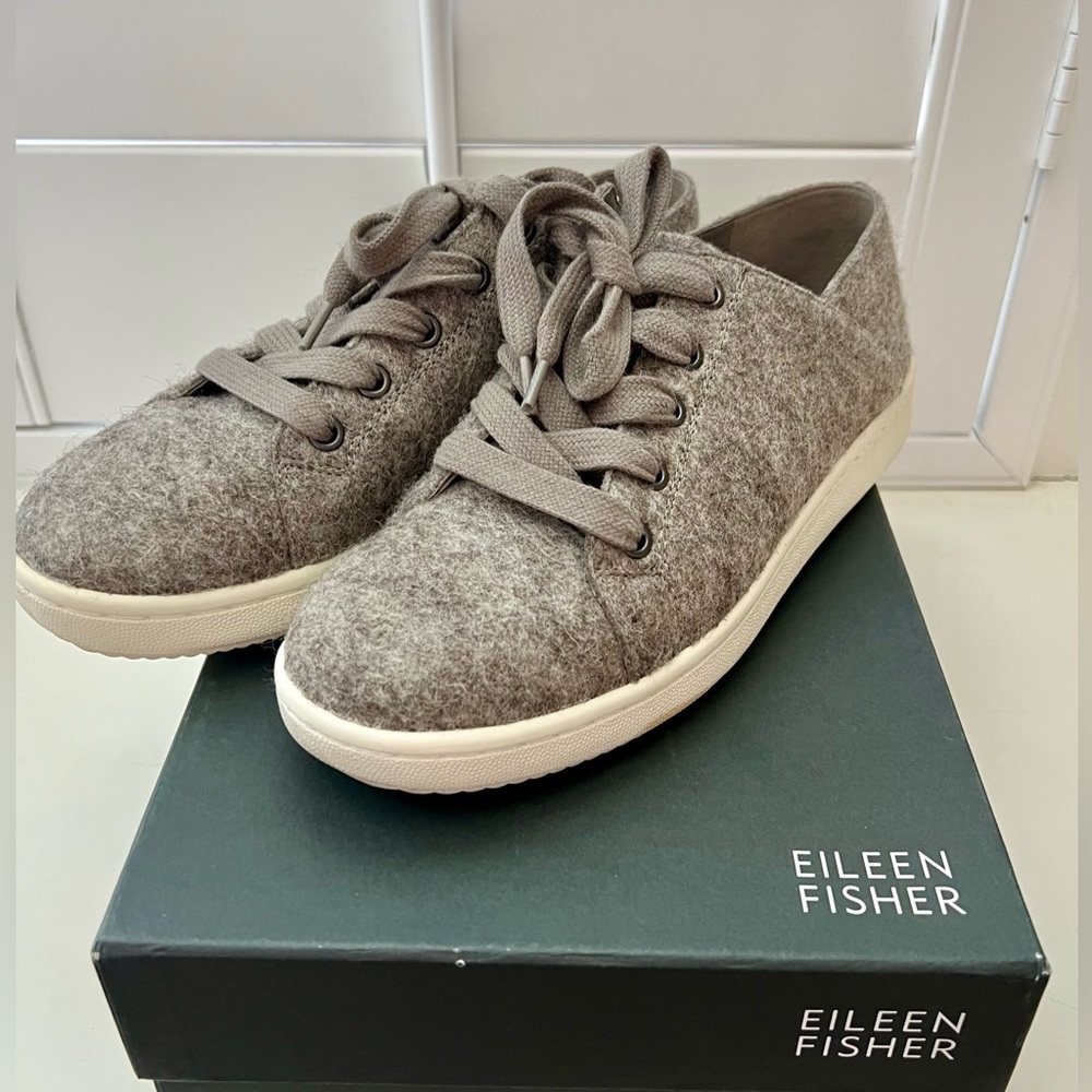 Eileen Fisher Clifton3-W Wool Footwear in Charcoal
